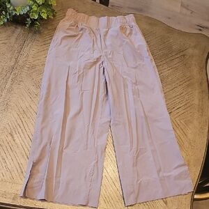 90 Degree By Reflex Dusty Mauve Wide Leg Crop Pants Size S